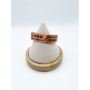 Vintage WM Co Native American Southwest Style Copper Cuff Arrows Geometric 6.5"